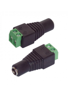 CONNECTEUR DC FEM  2.1 / 5.5mm À VIS - À LA PIÈCE