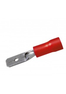 COSSES PLATES ROUGES MÂLES 2.8mm - 10 PIÈCES