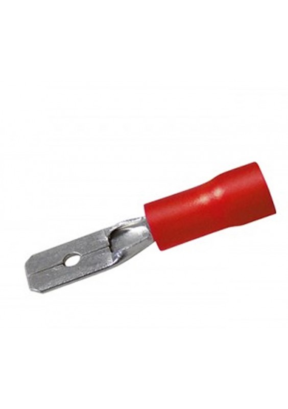 COSSES PLATES ROUGES MÂLES 2.8mm - 10 PIÈCES