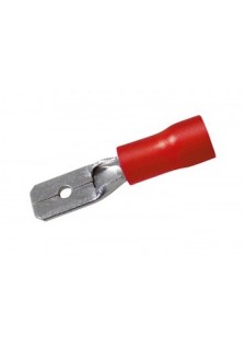 COSSES PLATES ROUGES MÂLES 4.75mm - 10 PIÈCES