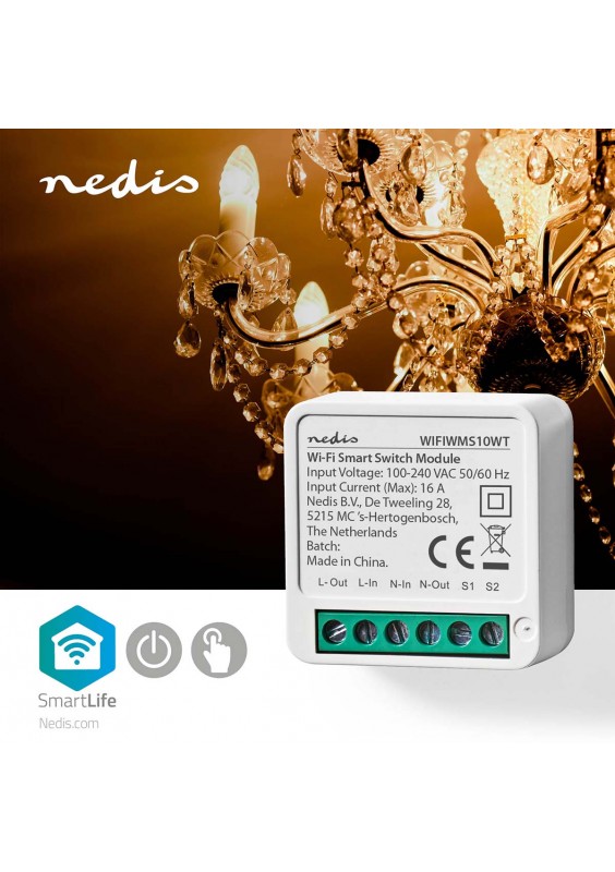 Prise connectée Nedis Prise intelligente SmartLife Wi-Fi IP44