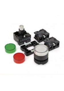 BOUTON POUSSOIR LUMINEUX - 230V - Ø 22mm