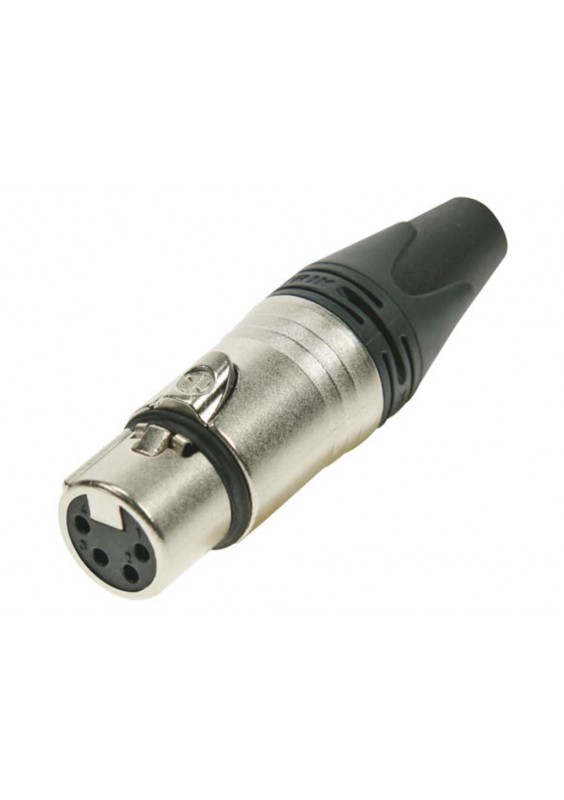 NEUTRIK - CONNECTEUR XLR - 4 POINTS FEMELLE - ARGENTE - NICKEL