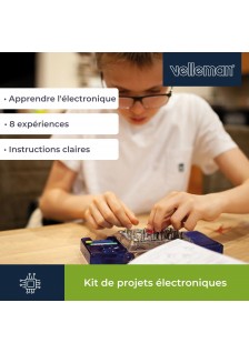 KIT DE 8 EXPÉRIENCES ÉLECTRONIQUES LED ET MUSIQUE - KNS100