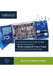 KIT DE 8 EXPÉRIENCES ÉLECTRONIQUES LED ET MUSIQUE - KNS100