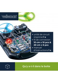 KIT DE 18 EXPÉRIENCES ÉLECTRONIQUES LED VENTILATEUR ET SON - KNS110