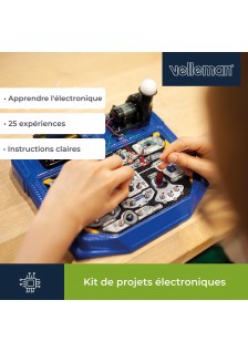 KIT DE 25 EXPÉRIENCES ÉLECTRONIQUES CIRCUITS AMUSANTS - KNS120