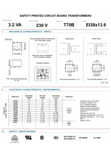 TRANSFO 1x6V / 3.2VA