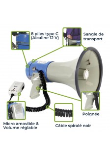 MÉGAPHONE PUISSANT - 25 W