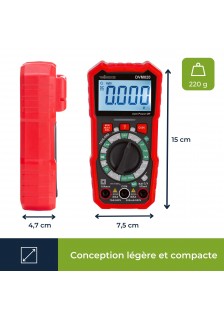 MULTIMÈTRE CAT III - 600V - DE 200mA À 10A FONCTION SANS CONTACT