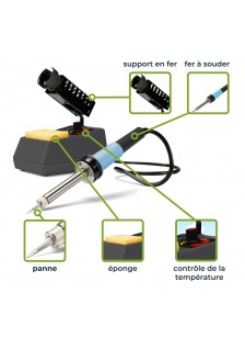 STATION DE SOUDAGE RÉGLABLE - 50 W - 175-480 °C