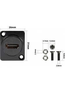 PRISE DE TRAVERSÉE HDMI POUR MONTAGE SUR CHÂSSIS