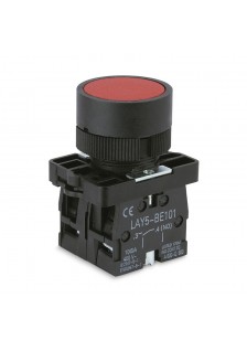 BOUTON POUSSOIR AFFLEURANT ROUGE - Ø 22mm