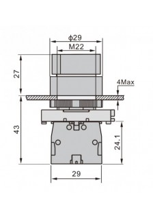 COMMUTATEUR ROTATIF 3 POSITIONS - Ø 22mm