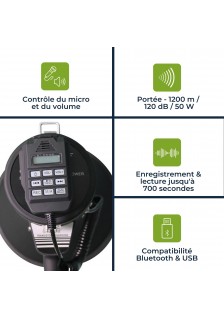 MÉGAPHONE PUISSANT - BLUETOOTH - 50 W