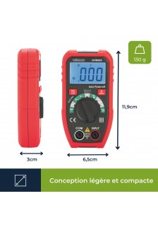 MINI MULTIMÈTRE CAT III / 600 V