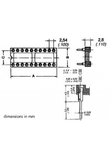 SUPPORT TULIPE POUR CI DIL14 - 300MIL