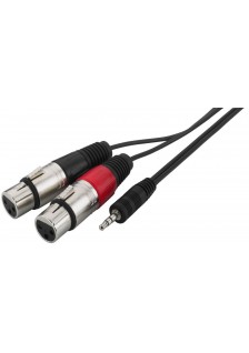 CORDON JACK 3.5 ST MÂLE / 2 XLR FEMELLE - 3m